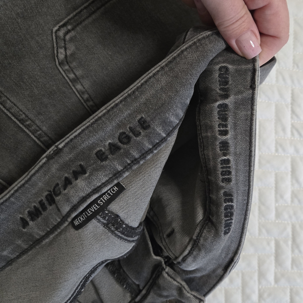 American Eagle Curvy Hi-rise Gray Cargo Jeggings